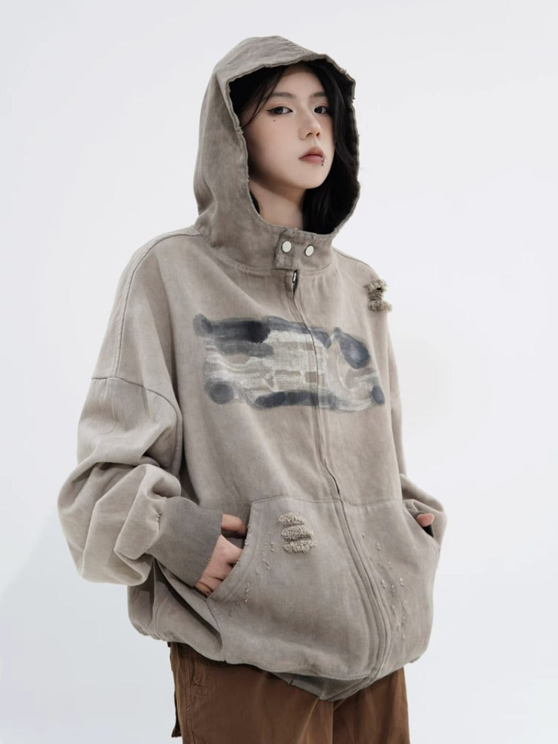【Oneblue Shop】大人気!ヴィンテージ風ジャケット 秋冬 厚手のコットンカーディガン LS2311191