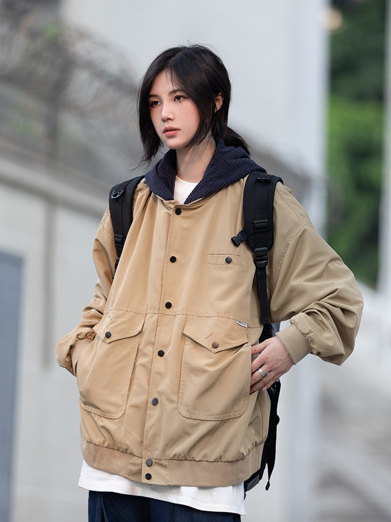 【Oneblue Shop】レトロフード付きジャケット LS2392106