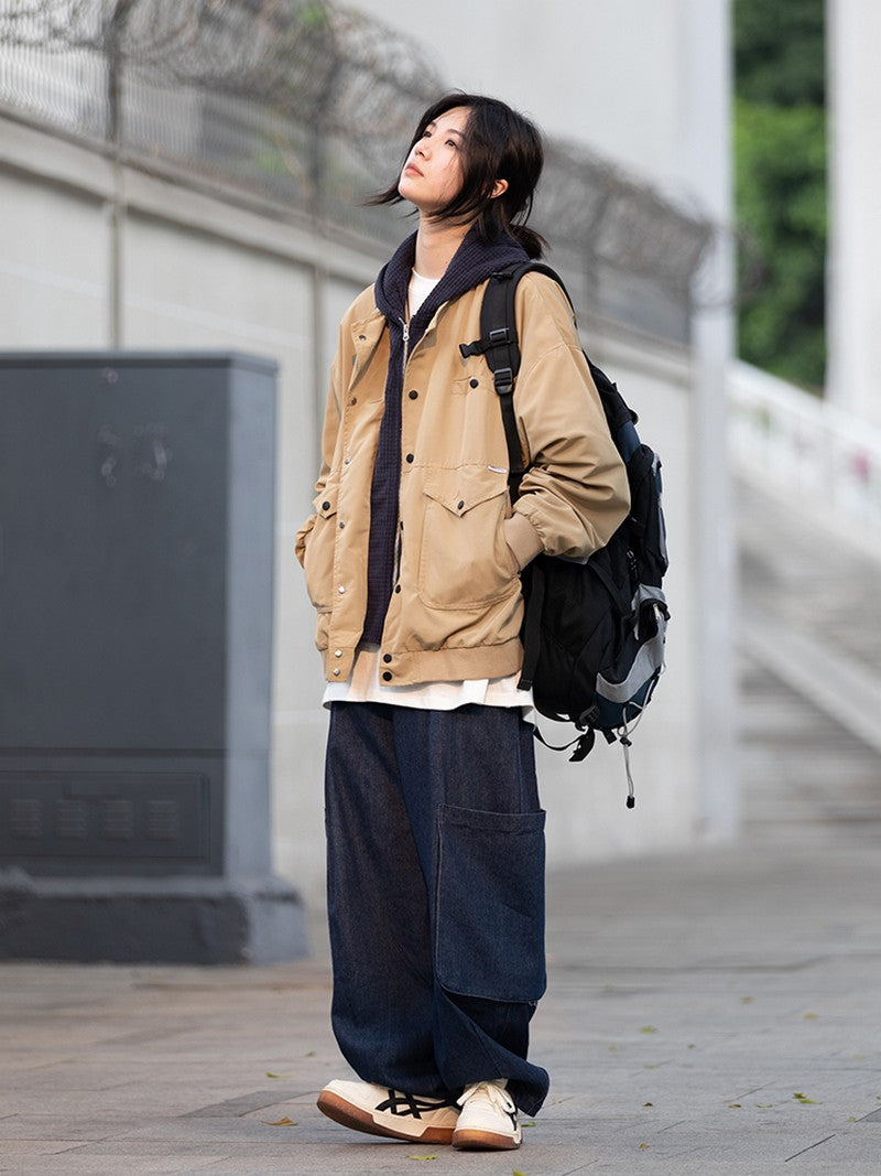 【Oneblue Shop】レトロフード付きジャケット LS2392106