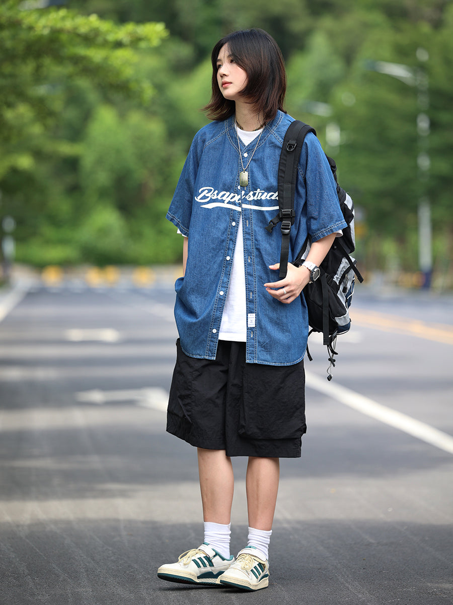 【Oneblue Shop】シティボーイアウトドアファンクションハーフパンツ LS070806