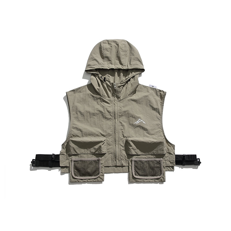 【Oneblue Shop】ヴィンテージテイスト マルチポケットベストLS070801