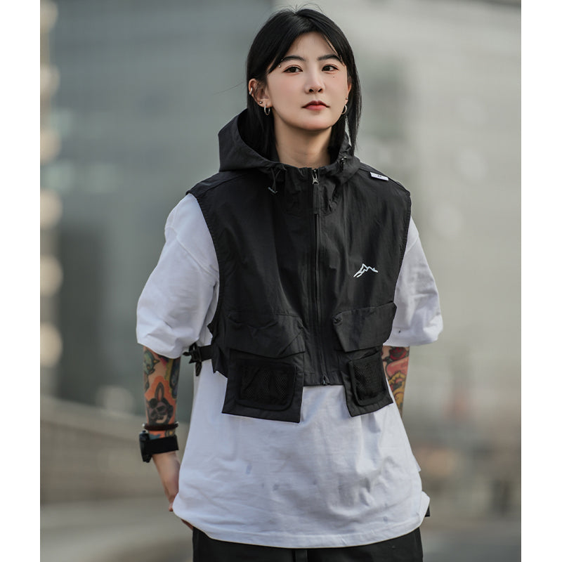 【Oneblue Shop】ヴィンテージテイスト マルチポケットベストLS070801