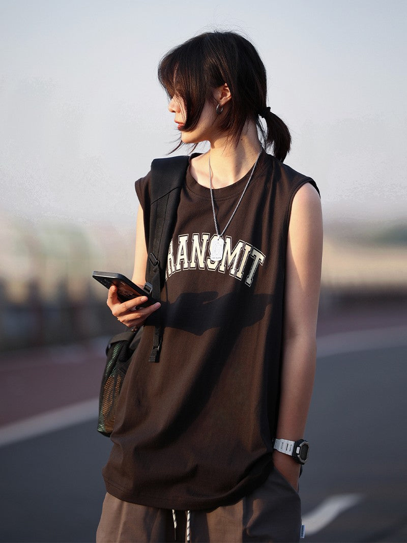 【ONEBLUE Shop】タンクトップ/全3色 oversize 男女通用 海外トレンド ls061605