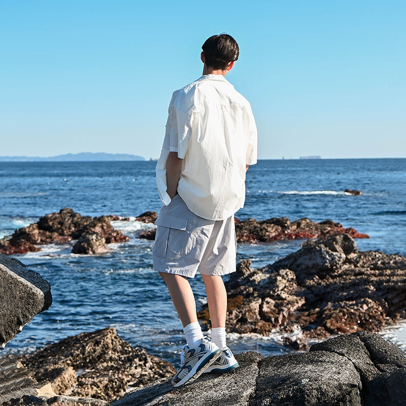 【Oneblue Shop】ワークシャツ 半袖 メンズ 多ポケット 夏 ls060201