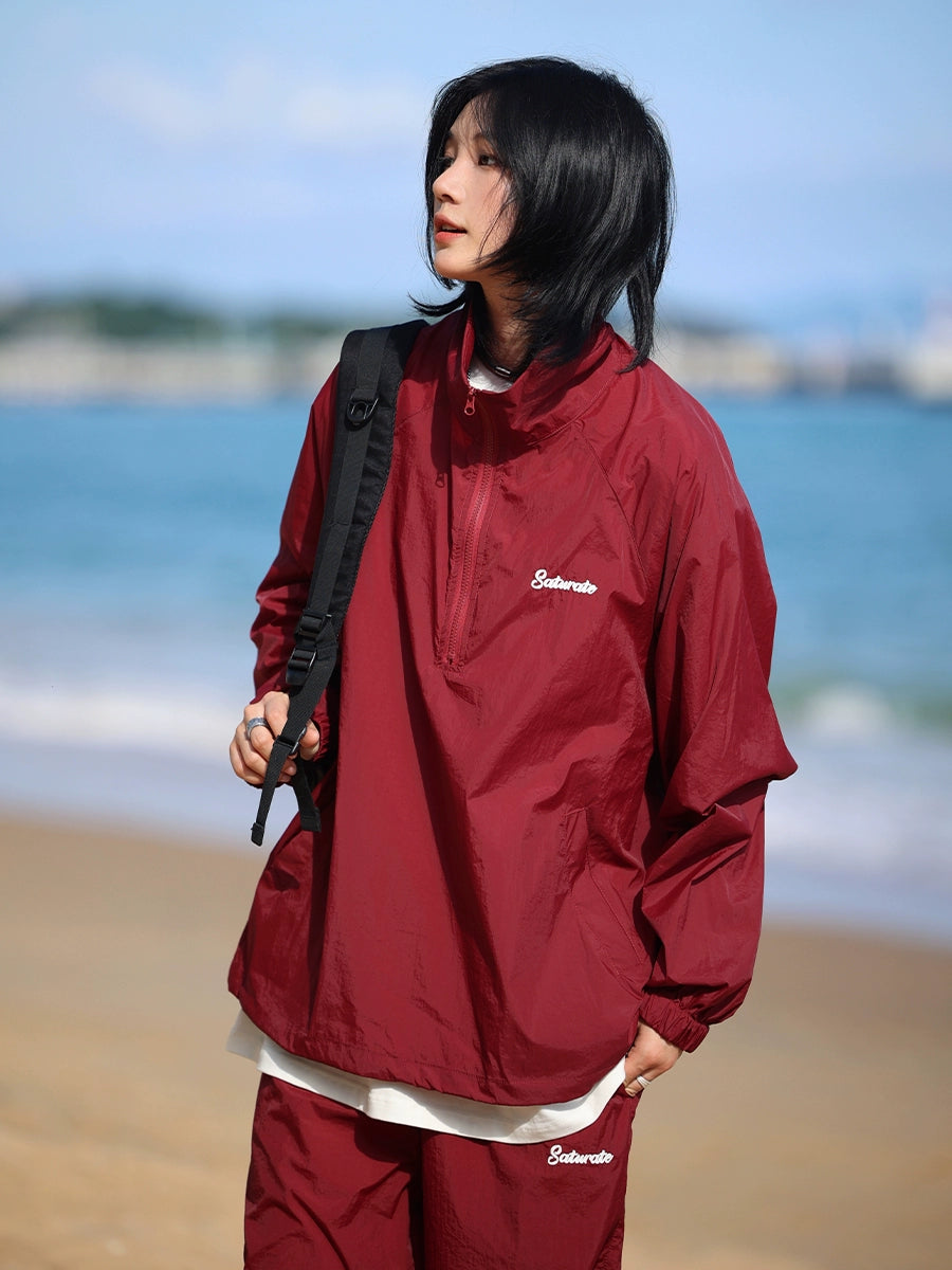 【Oneblue Shop】Ncllw UPF50+UVカット吸水速乾ラッシュガード上下セットパーカー&パンツ接触冷感ストレッチ ls2404203
