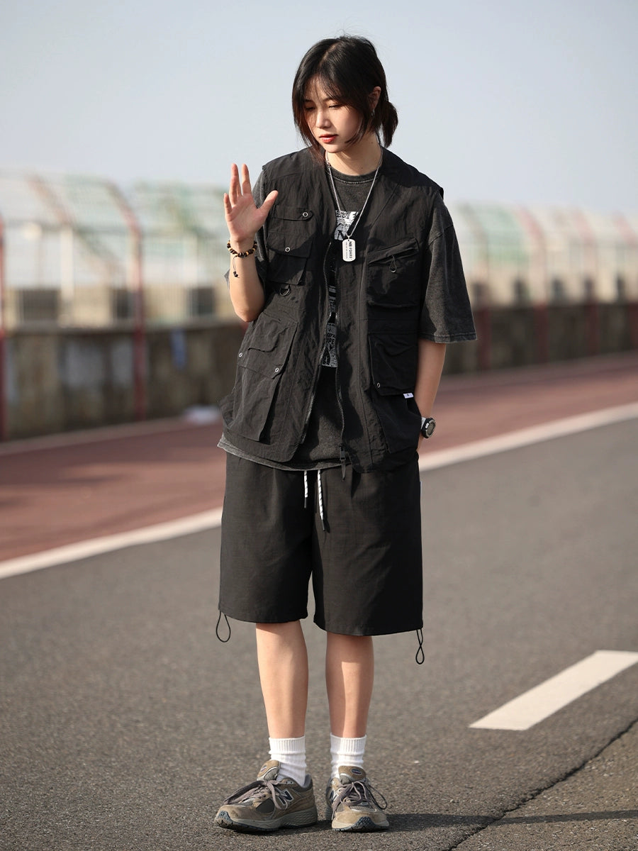 【Oneblue Shop】無地の作業用ベスト -Vest LS2405194