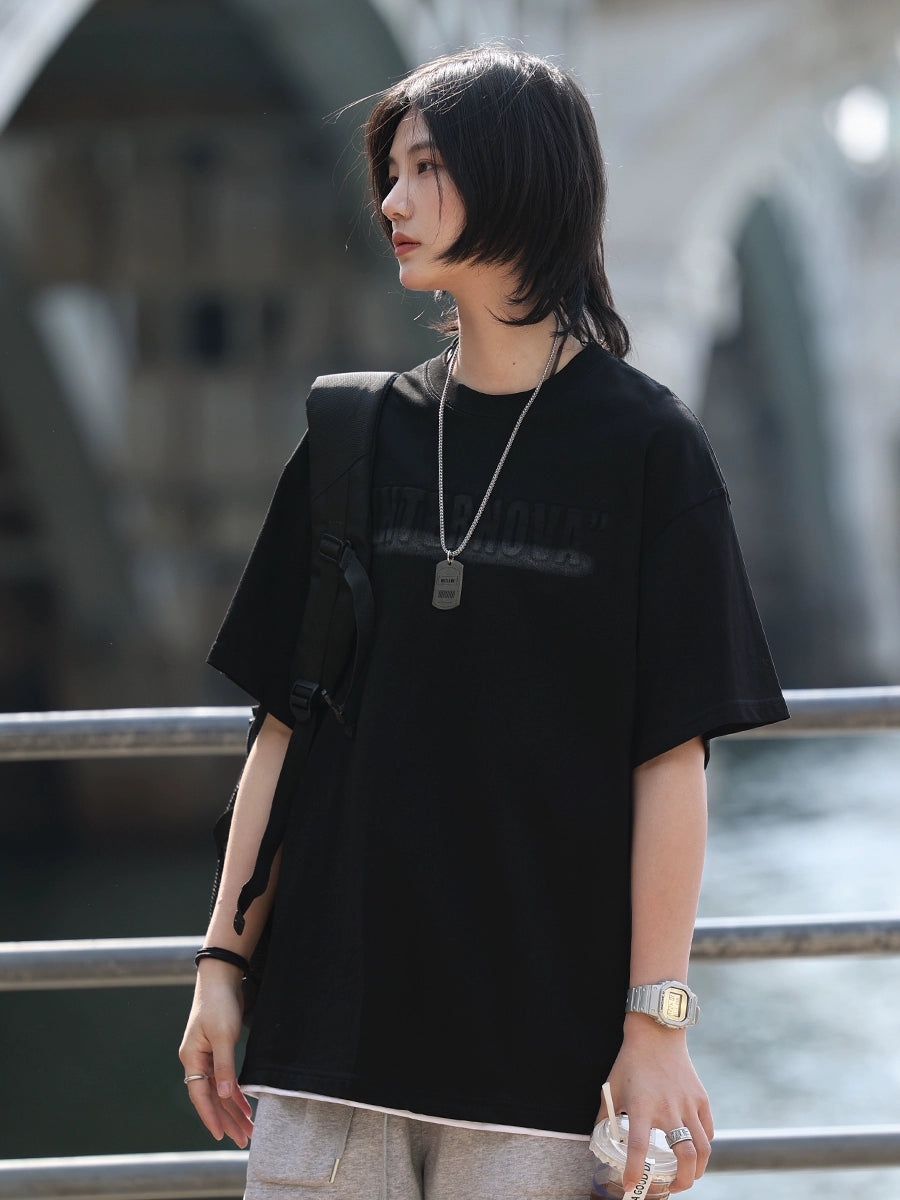 ラウンドネックレターTシャツ -T-shirt LS24061310
