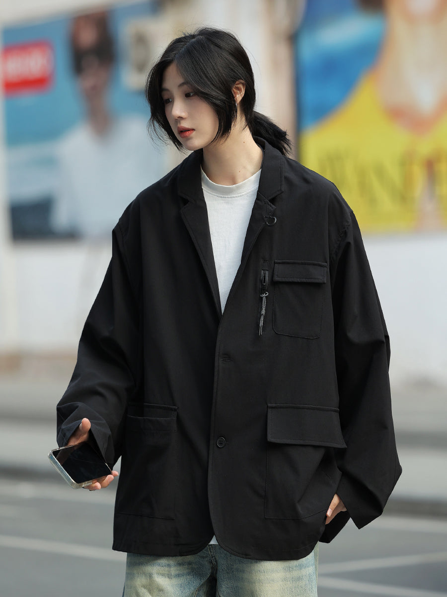 【Oneblue Shop】2025新作 マルチポケット スーツジャケット LS2502183