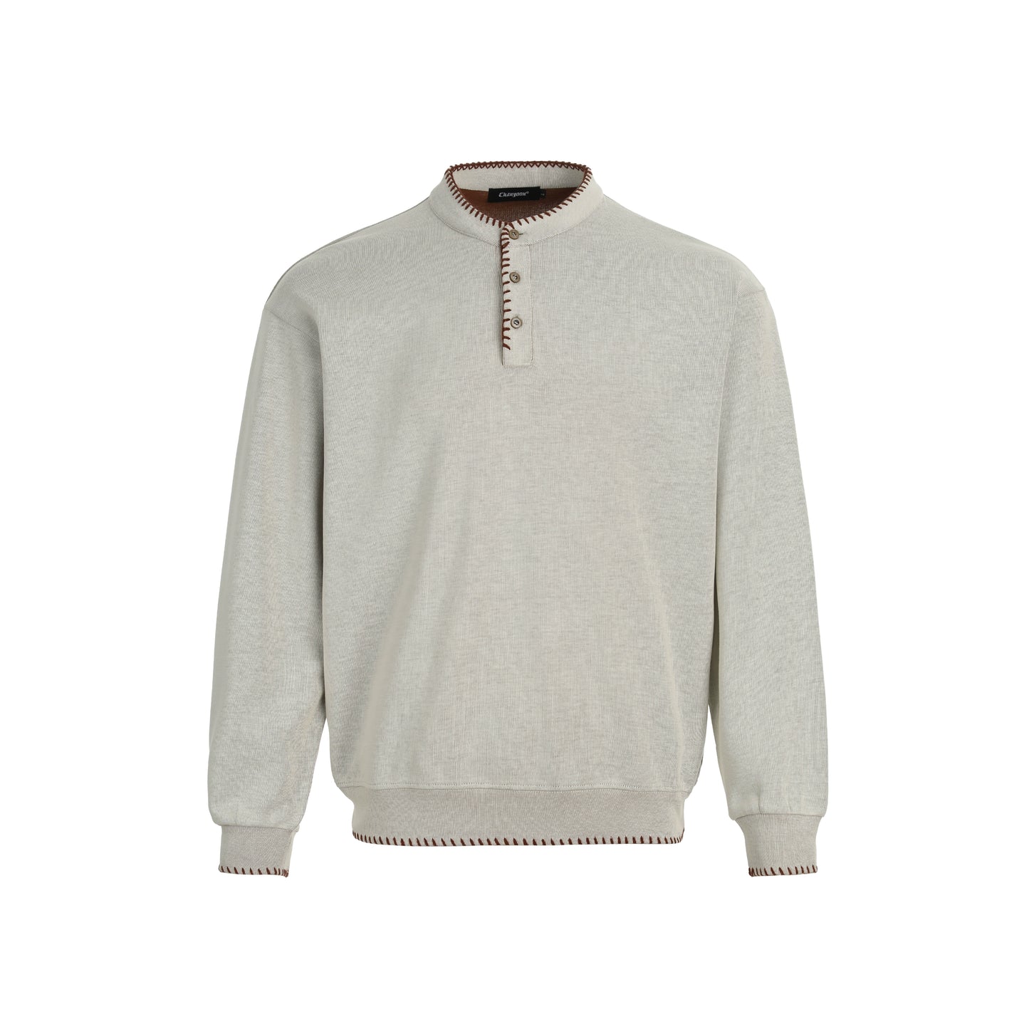 【Oneblue Shop】ヘンリーネック/スウェット/長袖 LS2508201