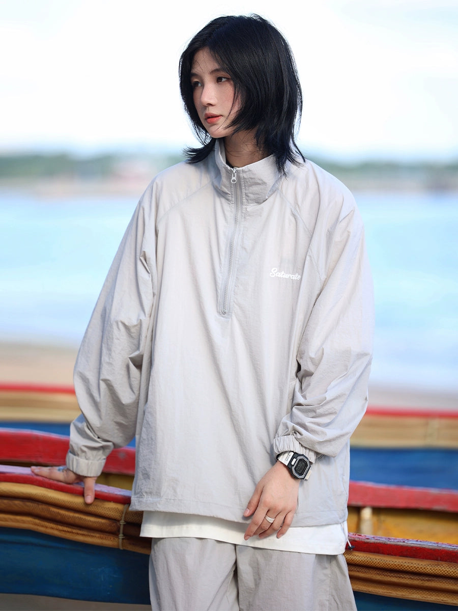 【Oneblue Shop】Ncllw UPF50+UVカット吸水速乾ラッシュガード上下セットパーカー&パンツ接触冷感ストレッチ ls2404203