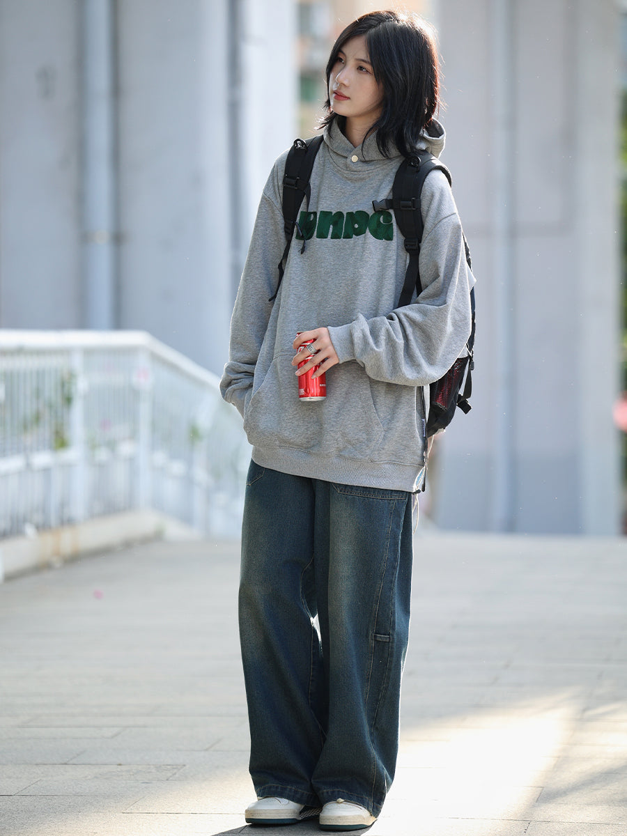 【Oneblue Shop】ストレートワイドデニムパンツ秋モデル LS2311141