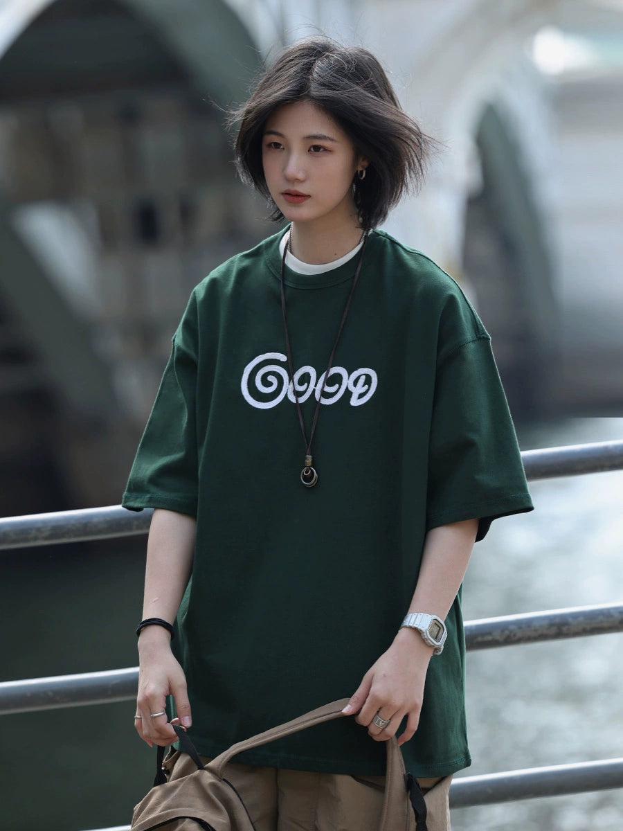 【OneBlue Shop】NCLLW ナチュラルコットンラウンドネックTシャツ LS2404035