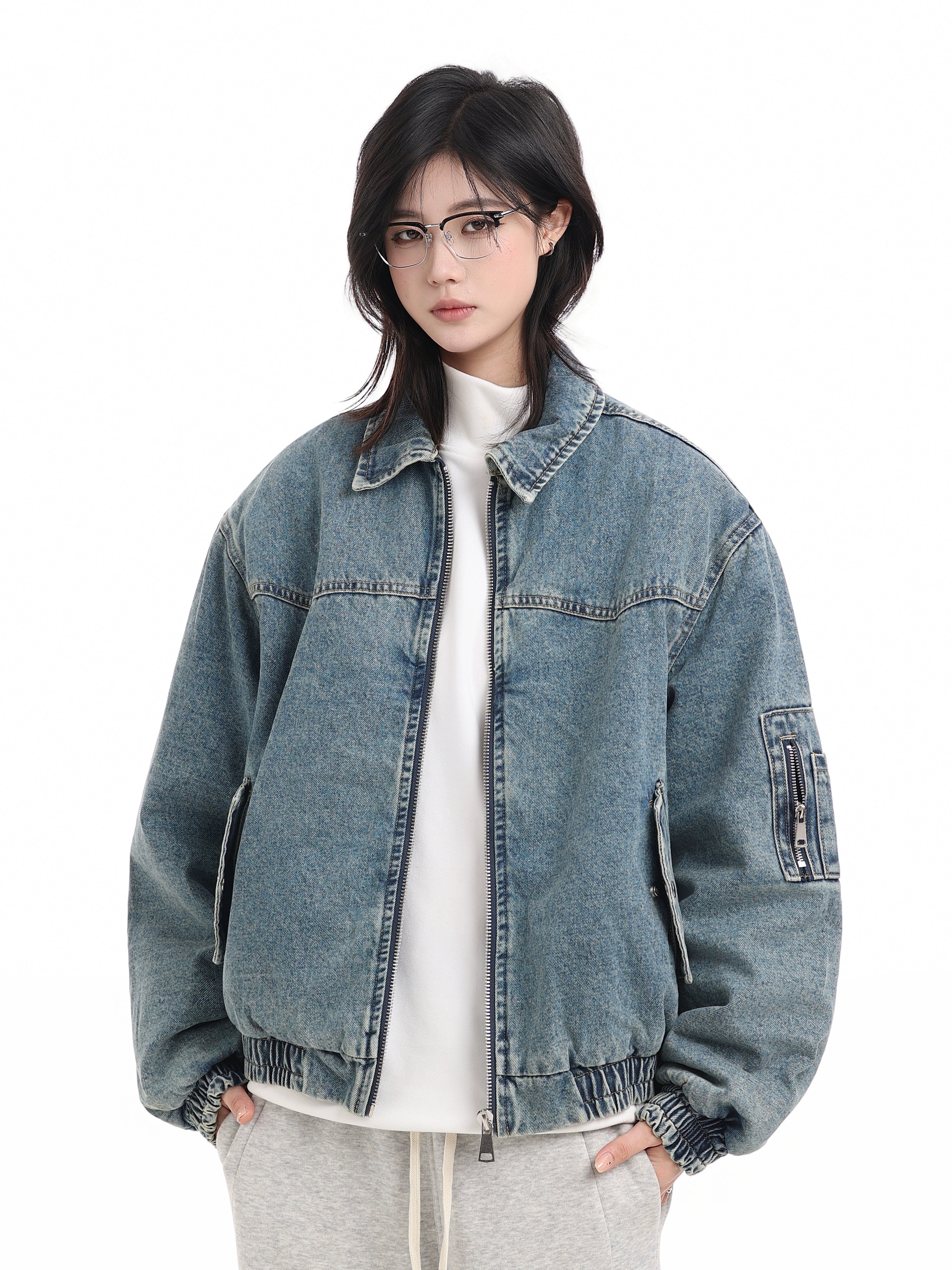 Oneblue Shop】デニムキルティングジャケット / DENIM QUILTING JACKET