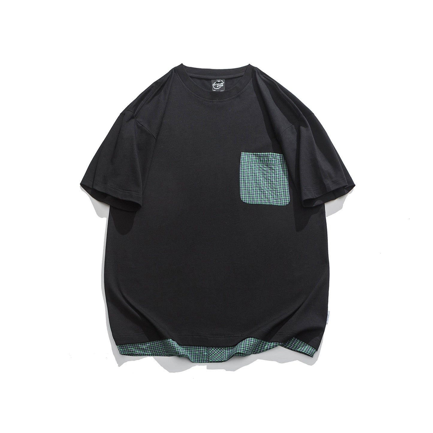 【Oneblue Shop】フェイクレイヤードラウンドネックTシャツ -T-shirt LS2406134