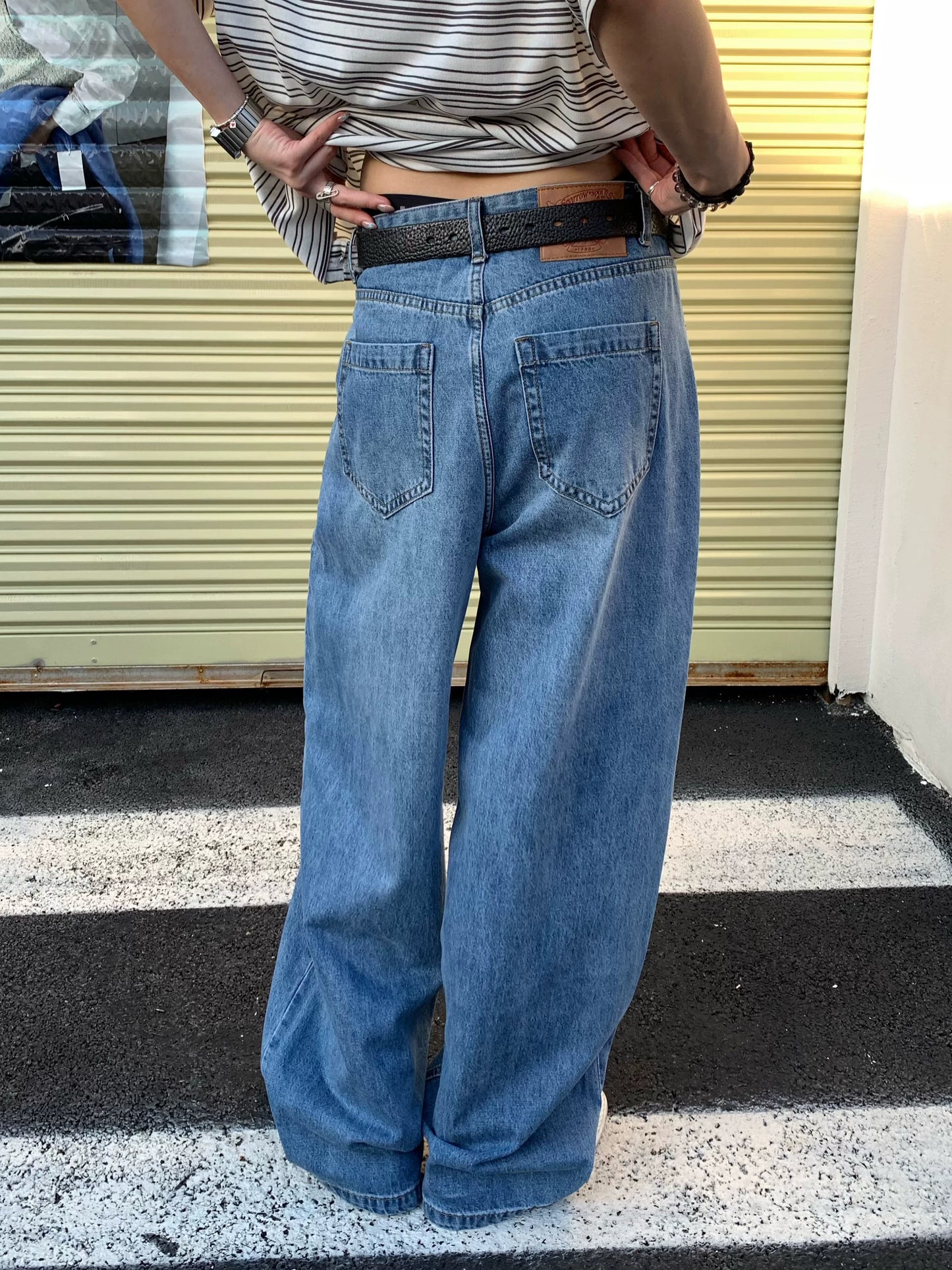 【Oneblue Shop】ルーズフィット バギーデニムパンツ / Loose Fit Baggy Denim Pants NS67121