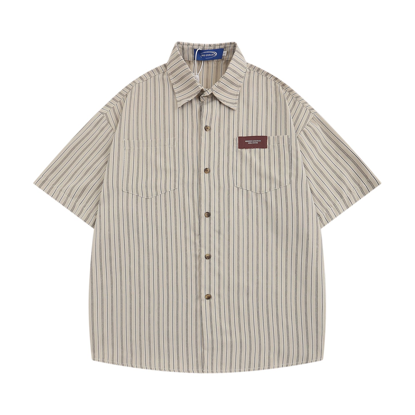 【Oneblue Shop】ルーズストライプシャツ Loose Stripe Shirt LS202510012