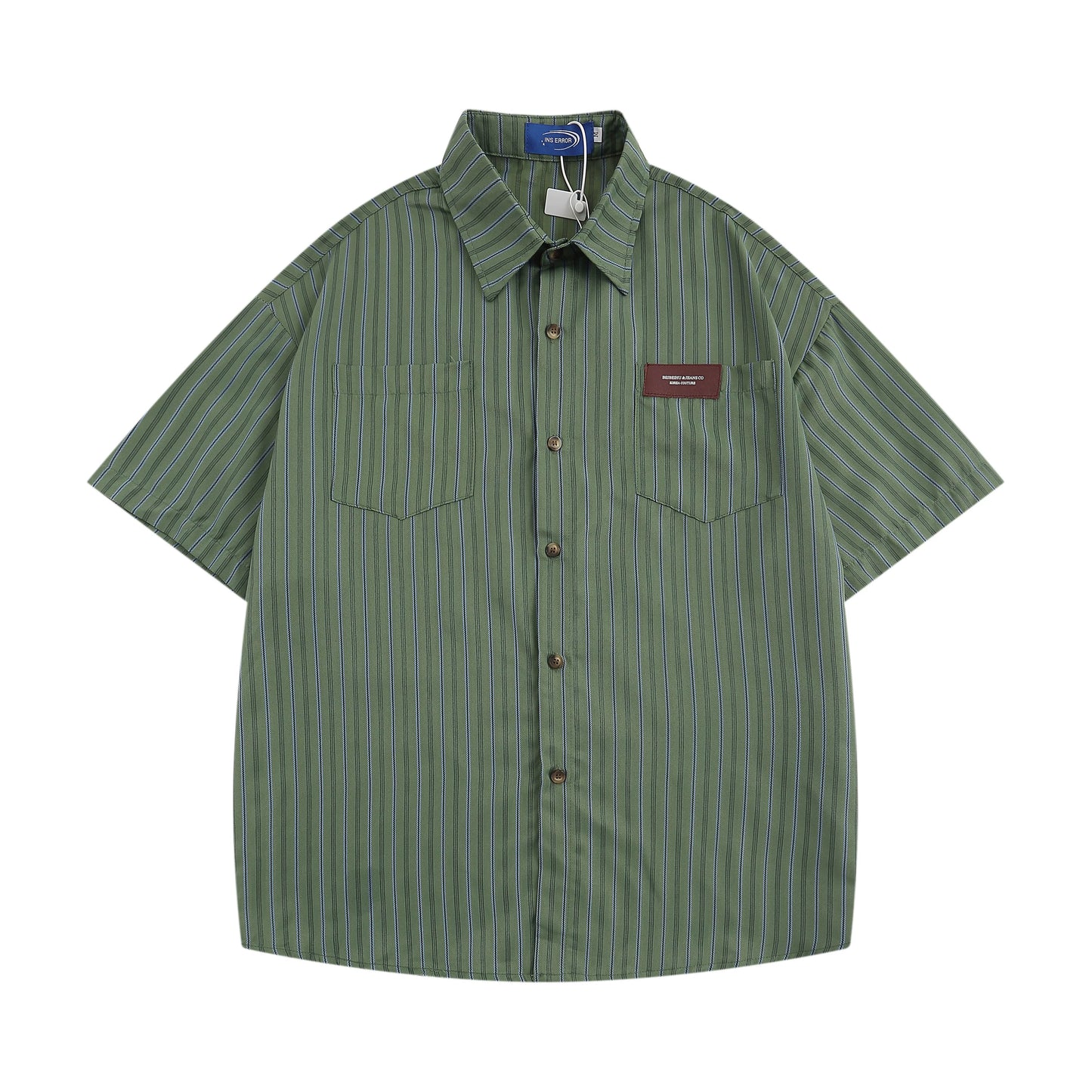 【Oneblue Shop】ルーズストライプシャツ Loose Stripe Shirt LS202510012