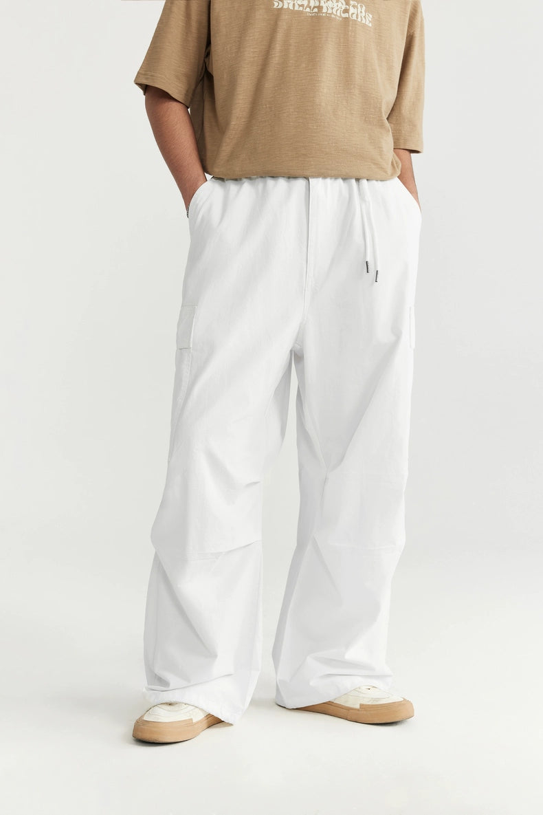 【Oneblue Shop】ウエストゴムワイドカーゴパンツ 春 夏 / Cargo Pants LS2407212