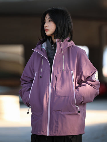 【Oneblue Shop】 2 in 1ジャケット パーカジャケットツーピース / ダウンジャケット防水性/透湿性/保温性 LS2311061 【インナーも含めた2着です】