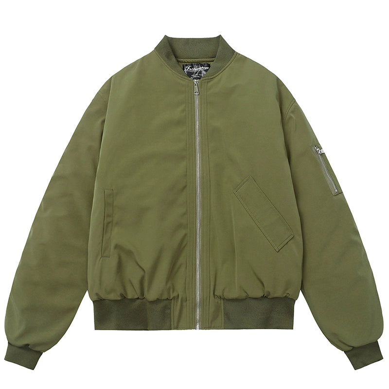 【Oneblue Shop】春向け ヴィンテージ スタイル プレーンピロットジャケット ブラック LS2502041