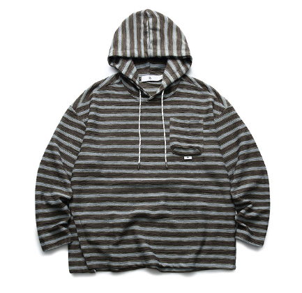 【Oneblue Shop】ストライプフーディー - Hoodies LS2405193