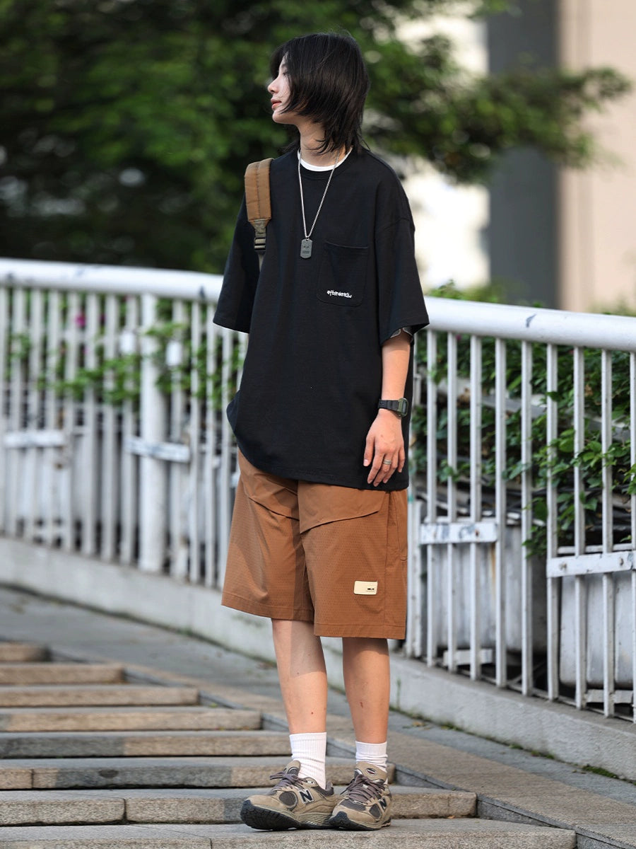 ラウンドネックシンプルTシャツ -T-shirt LS24060515