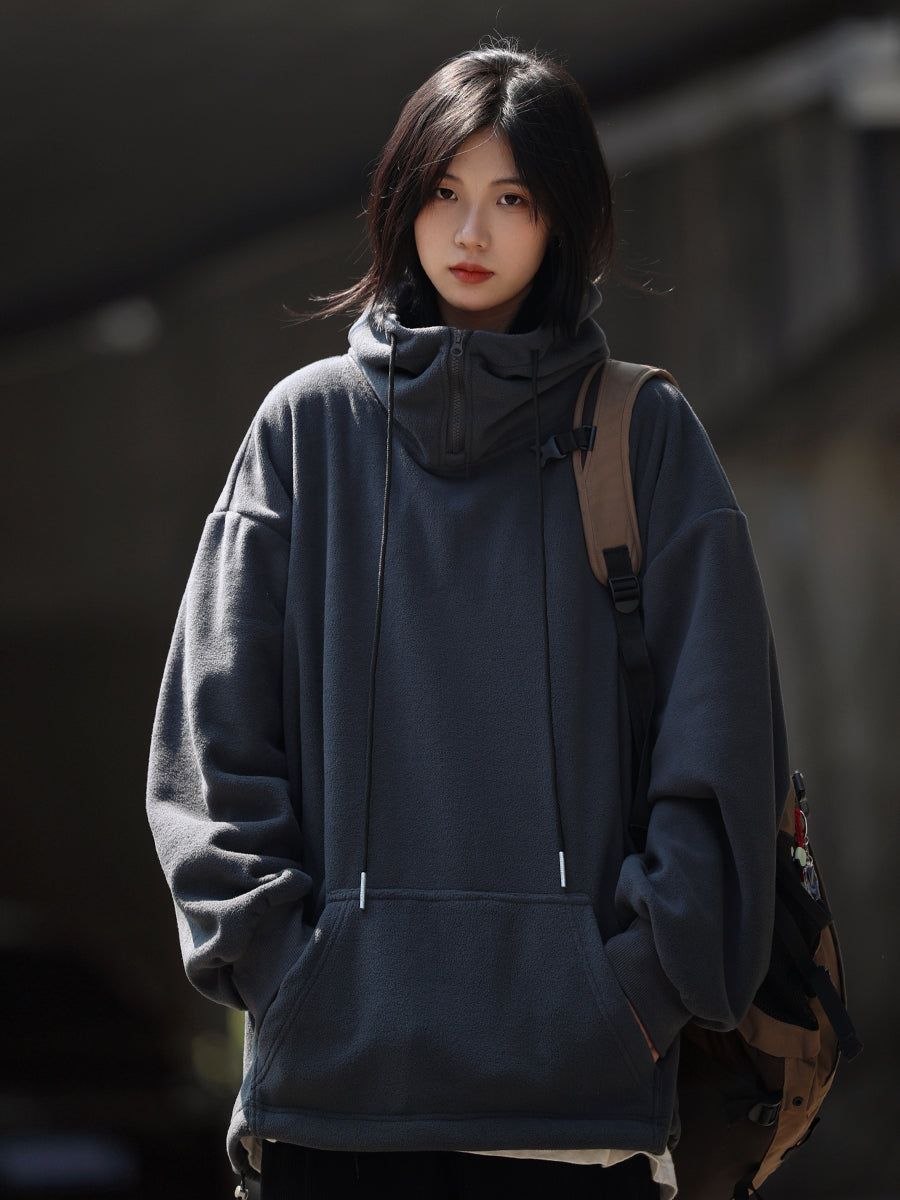 【Onefish Shop】秋冬必須アイテム!ルーズフィットフリースパーカーパーカー LS2401022
