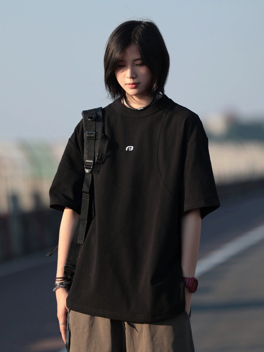 【Oneblue Shop】シンプルなプリントTシャツ-T-shirt LS2406194