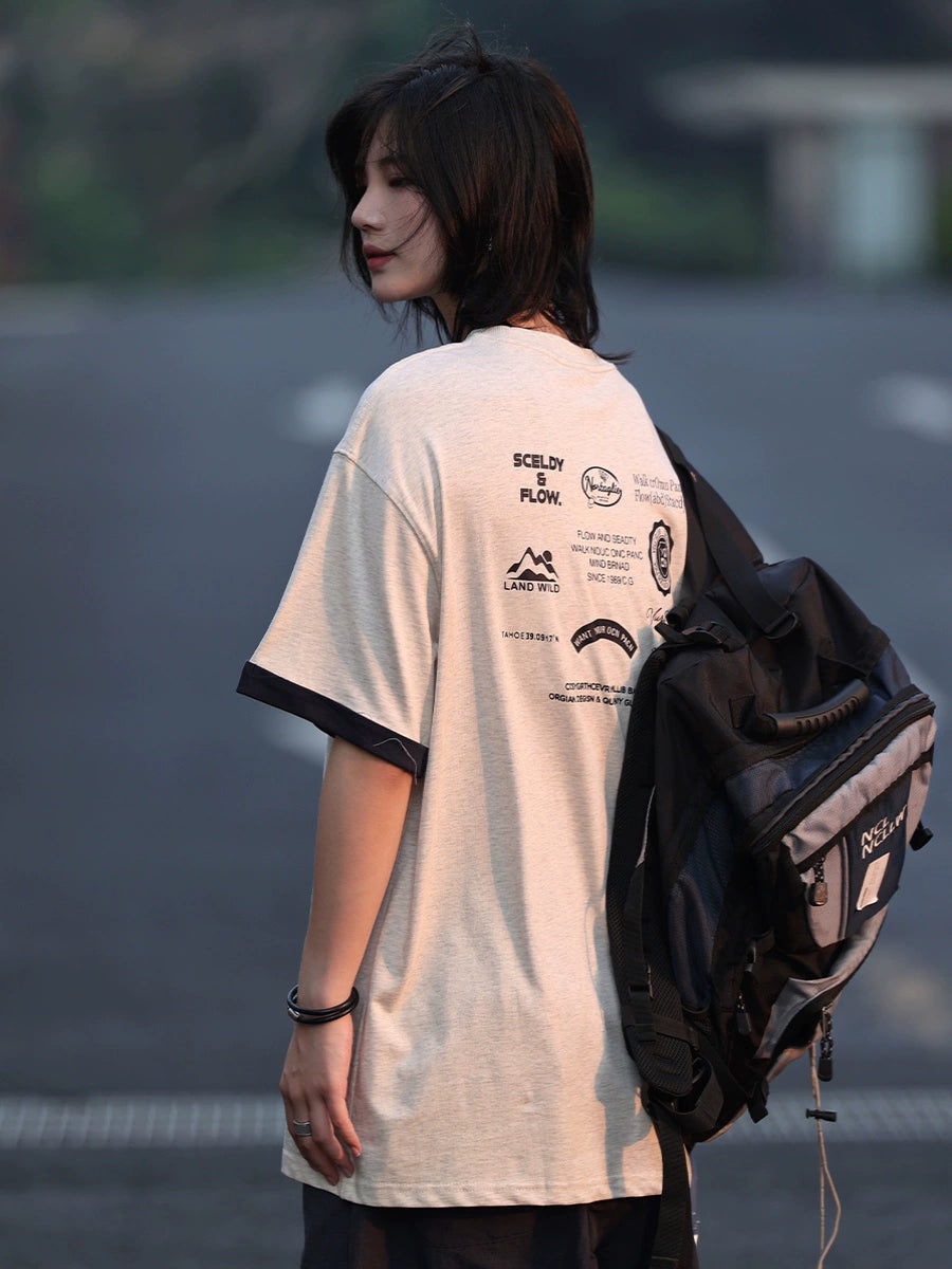 フェイク2枚プリントTシャツ -Tshirt LS2405202