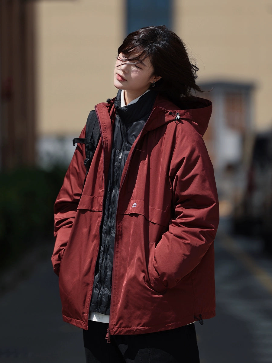 【Oneblue Shop】3イン1ダウンジャケ ット・90%ホワイトダックダウン 3-in-1 Down Jacket with 90% White Duck Down LS2411042