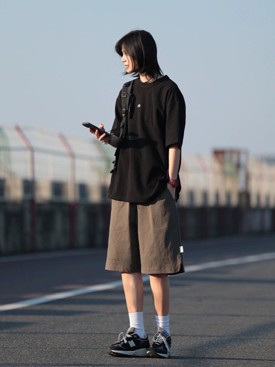 【Oneblue Shop】シンプルなプリントTシャツ-T-shirt LS2406194