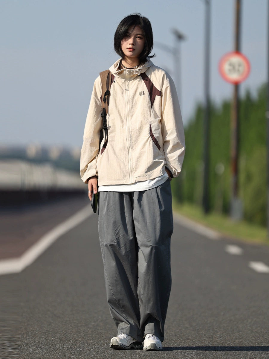 【Oneblue Shop】UVカットのゆったりフード付きジャケット -Overcoat LS2406127