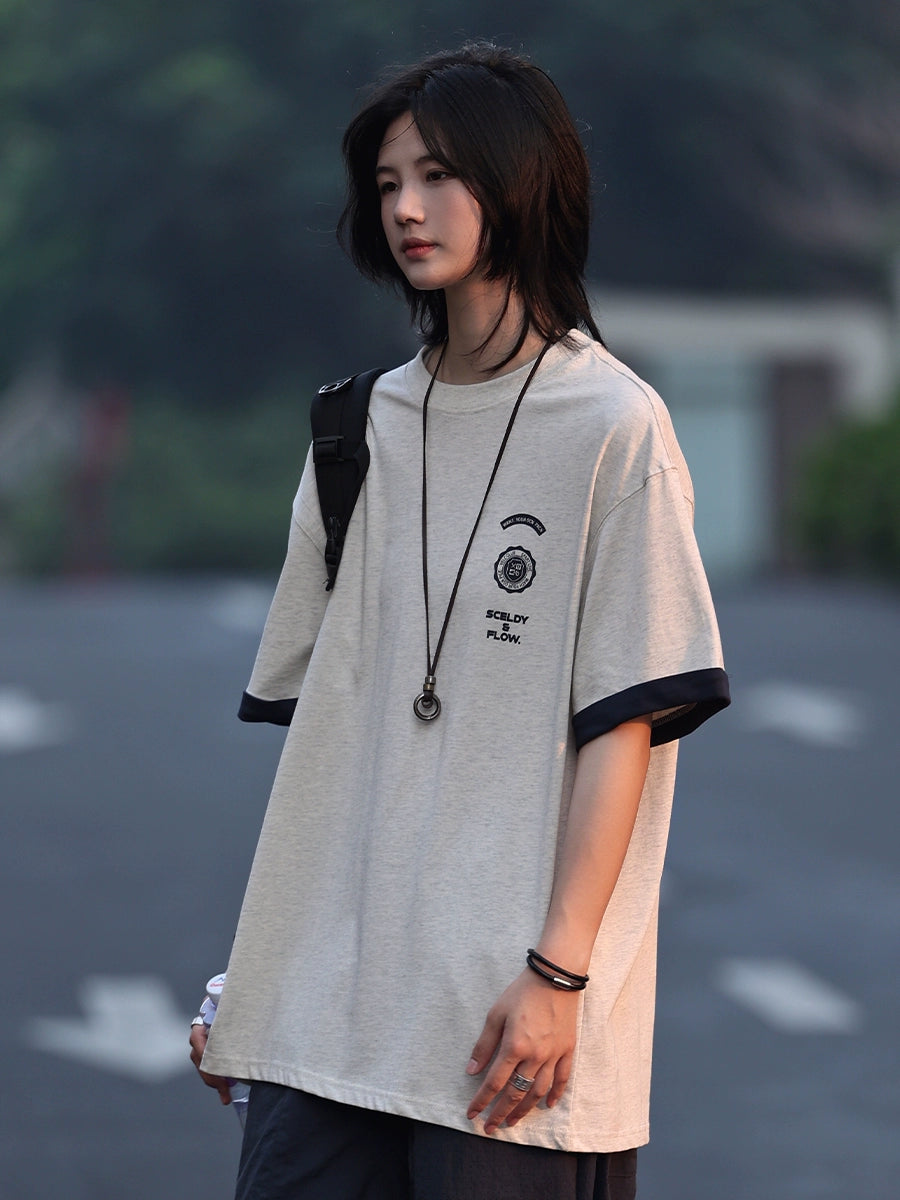 フェイク2枚プリントTシャツ -Tshirt LS2405202