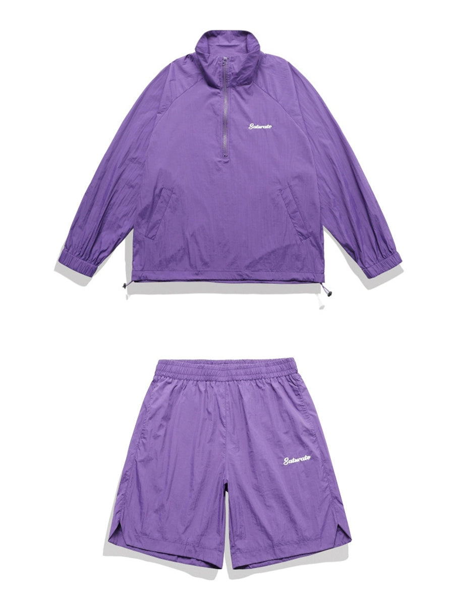 【Oneblue Shop】Ncllw UPF50+UVカット吸水速乾ラッシュガード上下セットパーカー&パンツ接触冷感ストレッチ ls2404203