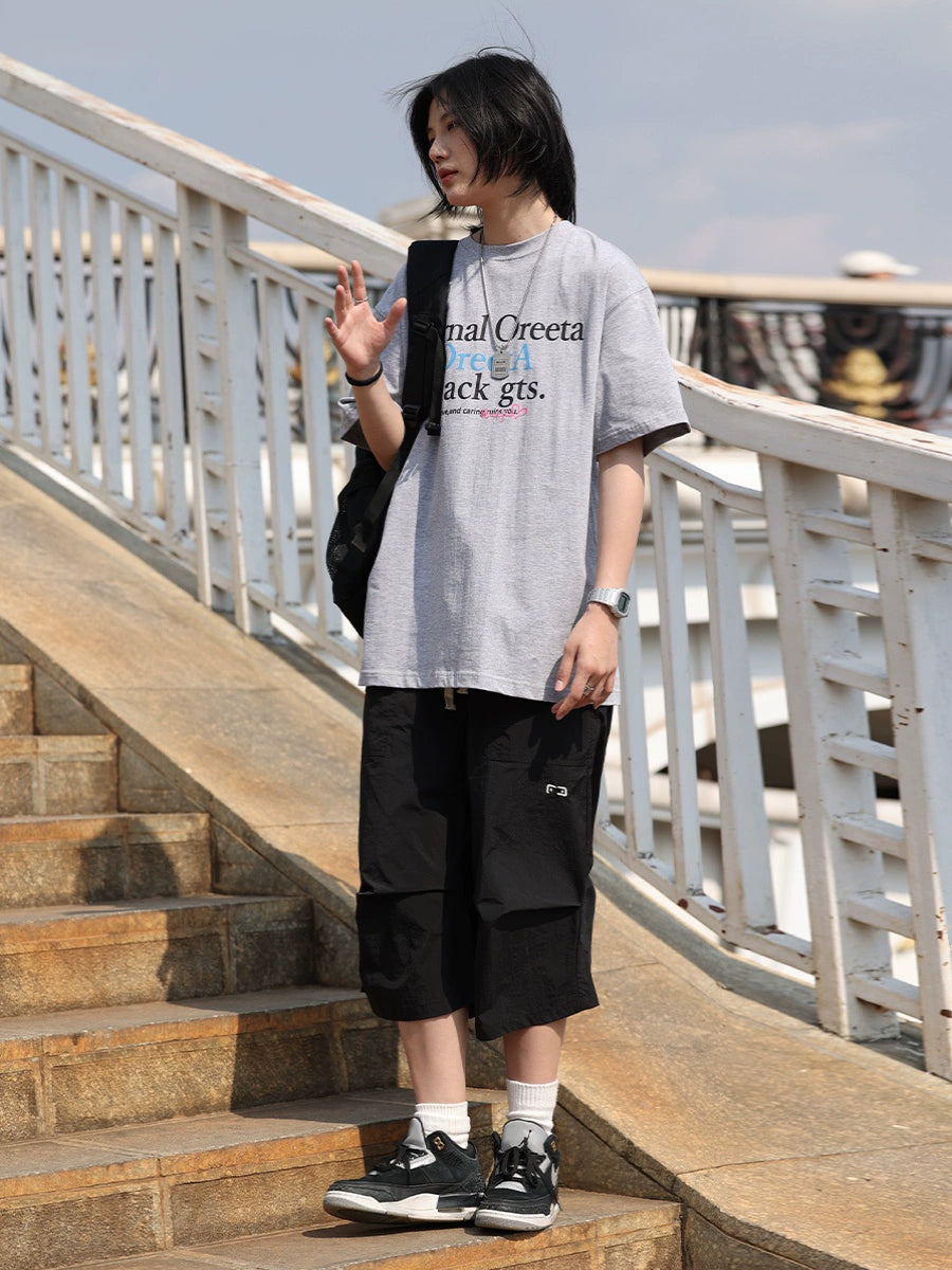 【OneBlue Shop】NCLLW サマーコットンルーズフィットショートスリーブTシャツ LS2404036