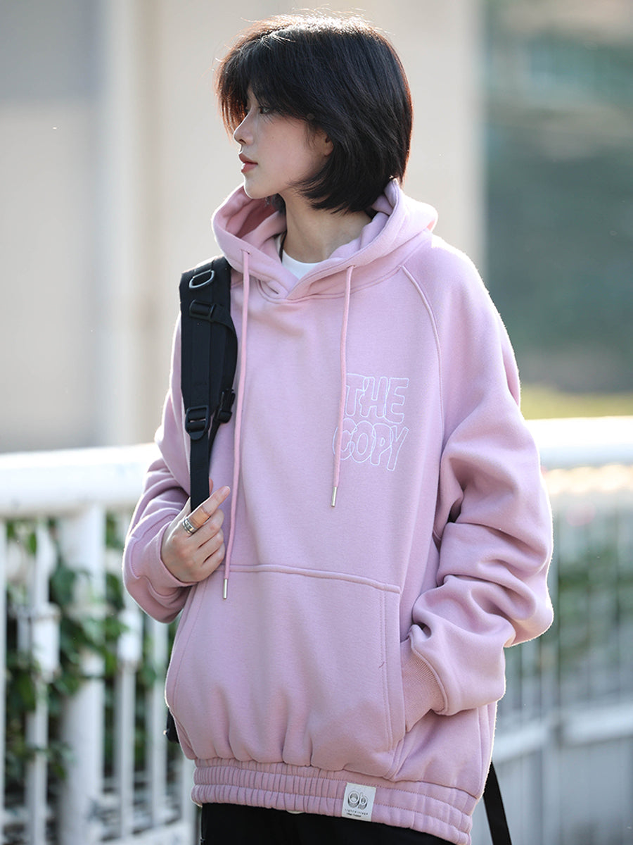 【Oneblue Shop】秋冬シーズンルーズフィットフード付きレタープリントフーディー LS2310163