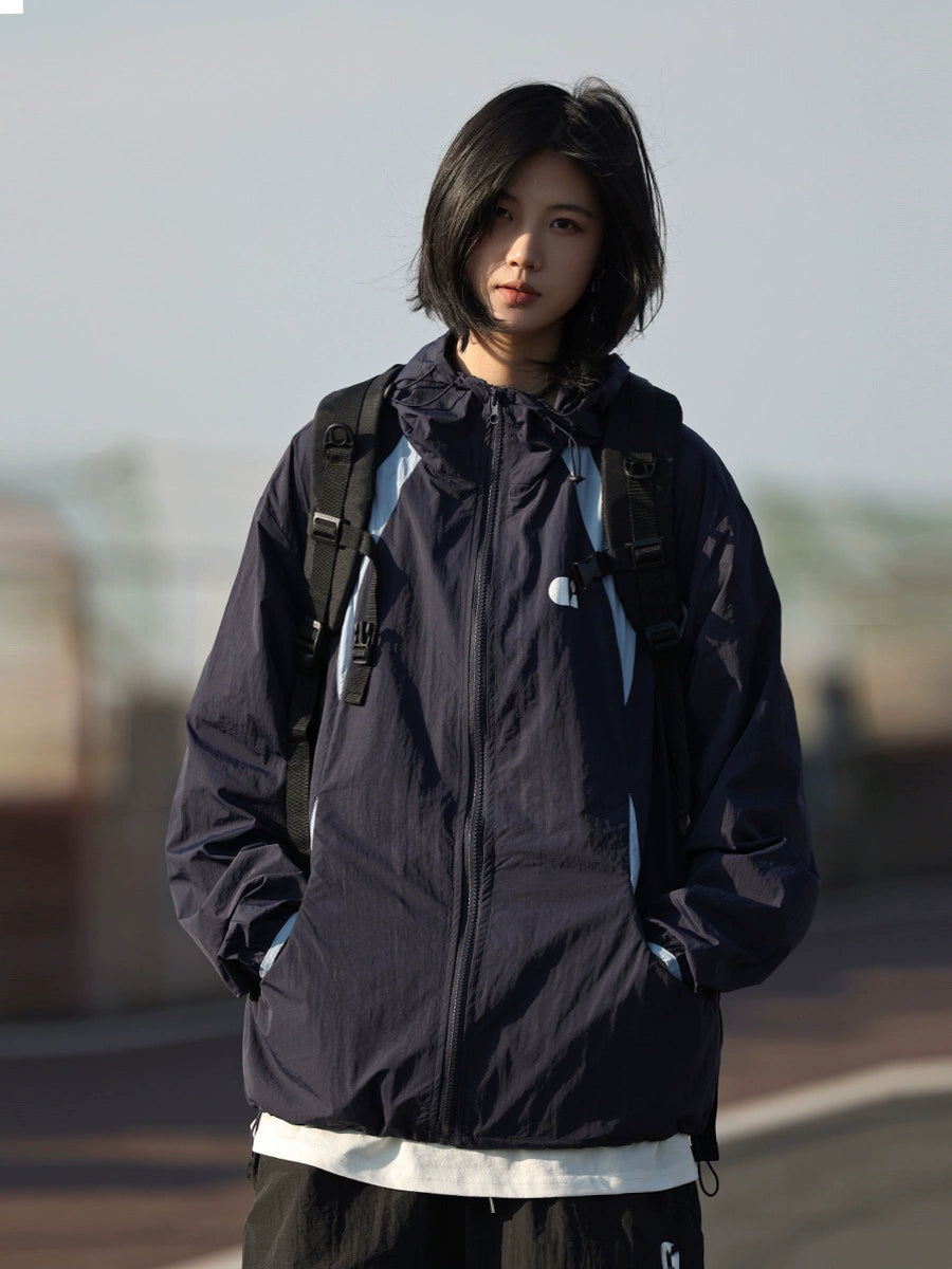 【Oneblue Shop】UVカットのゆったりフード付きジャケット -Overcoat LS2406127