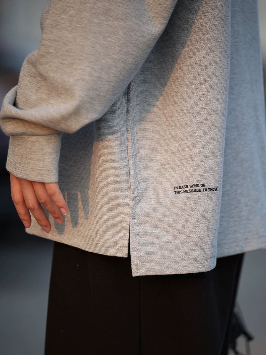 【Oneblue shop】シンプルロングスリーブTシャツ LS2403101