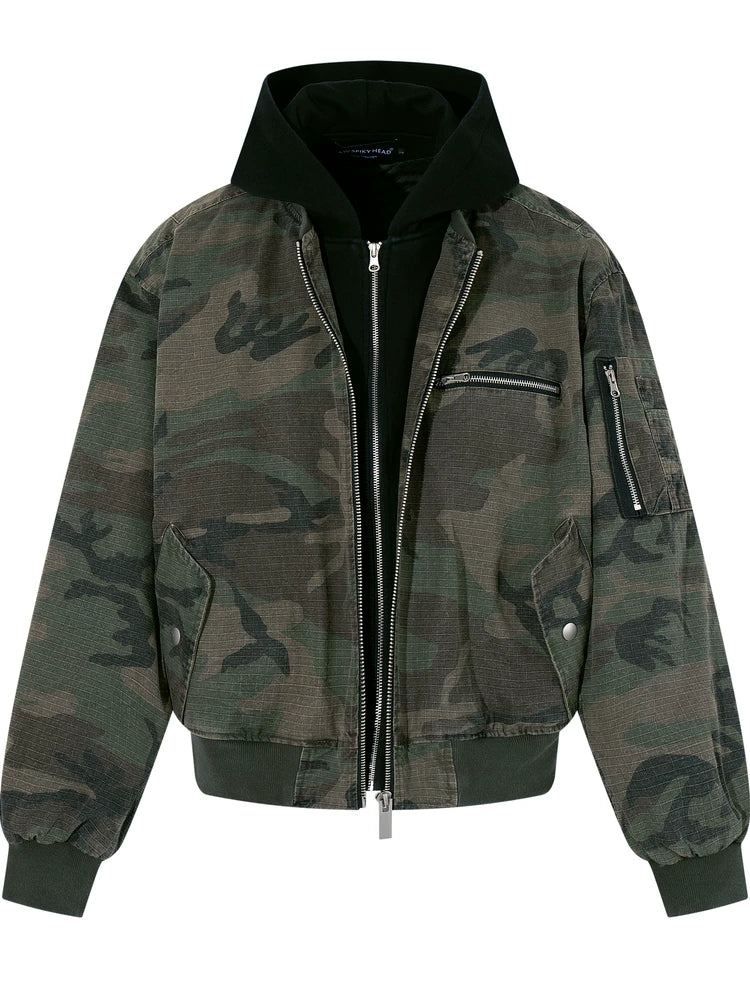 【Oneblue Shop】カモ リバーシブル フライト ジャケット / CAMO REVERSIBLE FLIGHT JACKET LS25122903