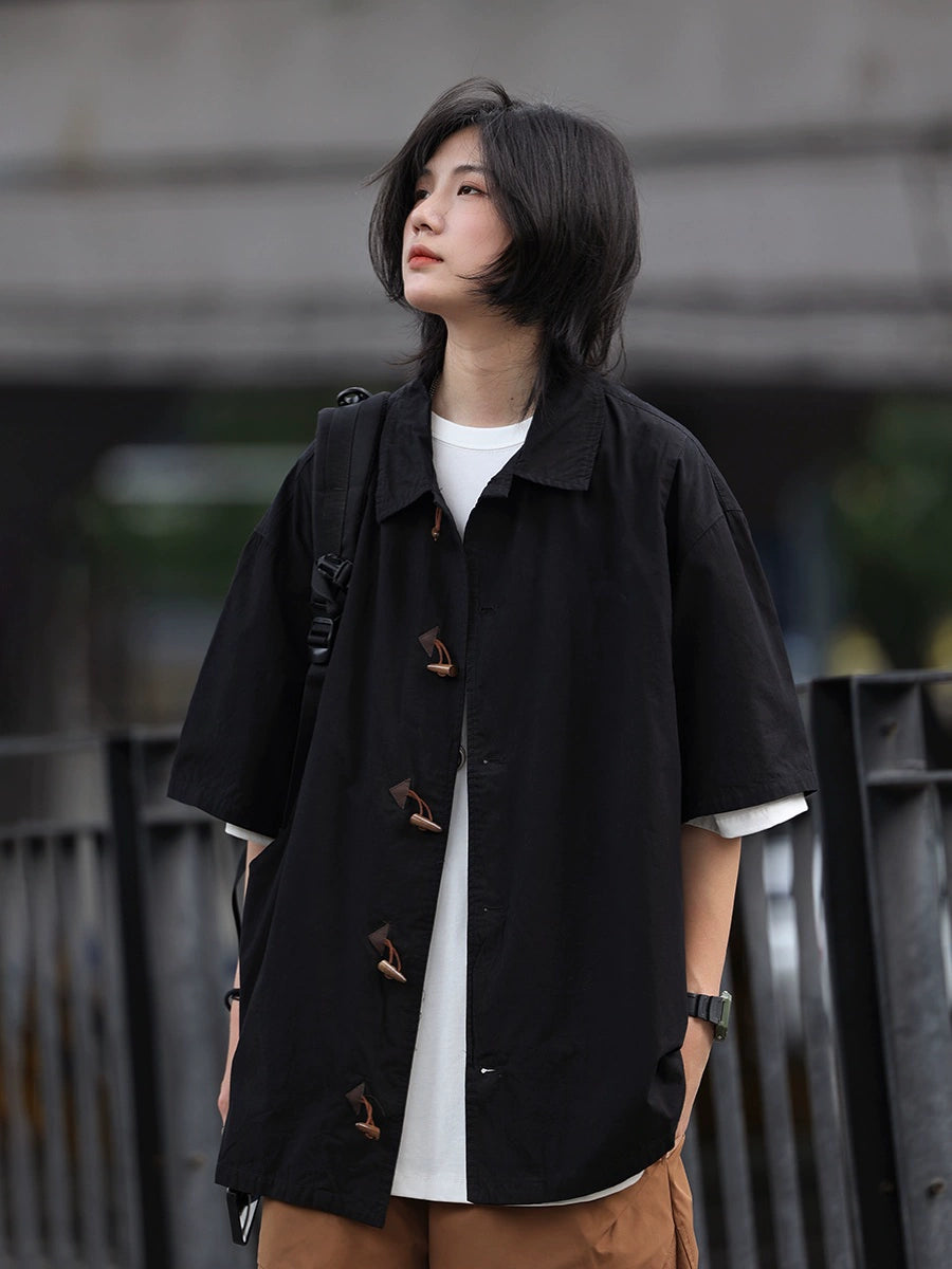 【Oneblue shop】シンプルなシャツTシャツ-T-shirt LS2406058