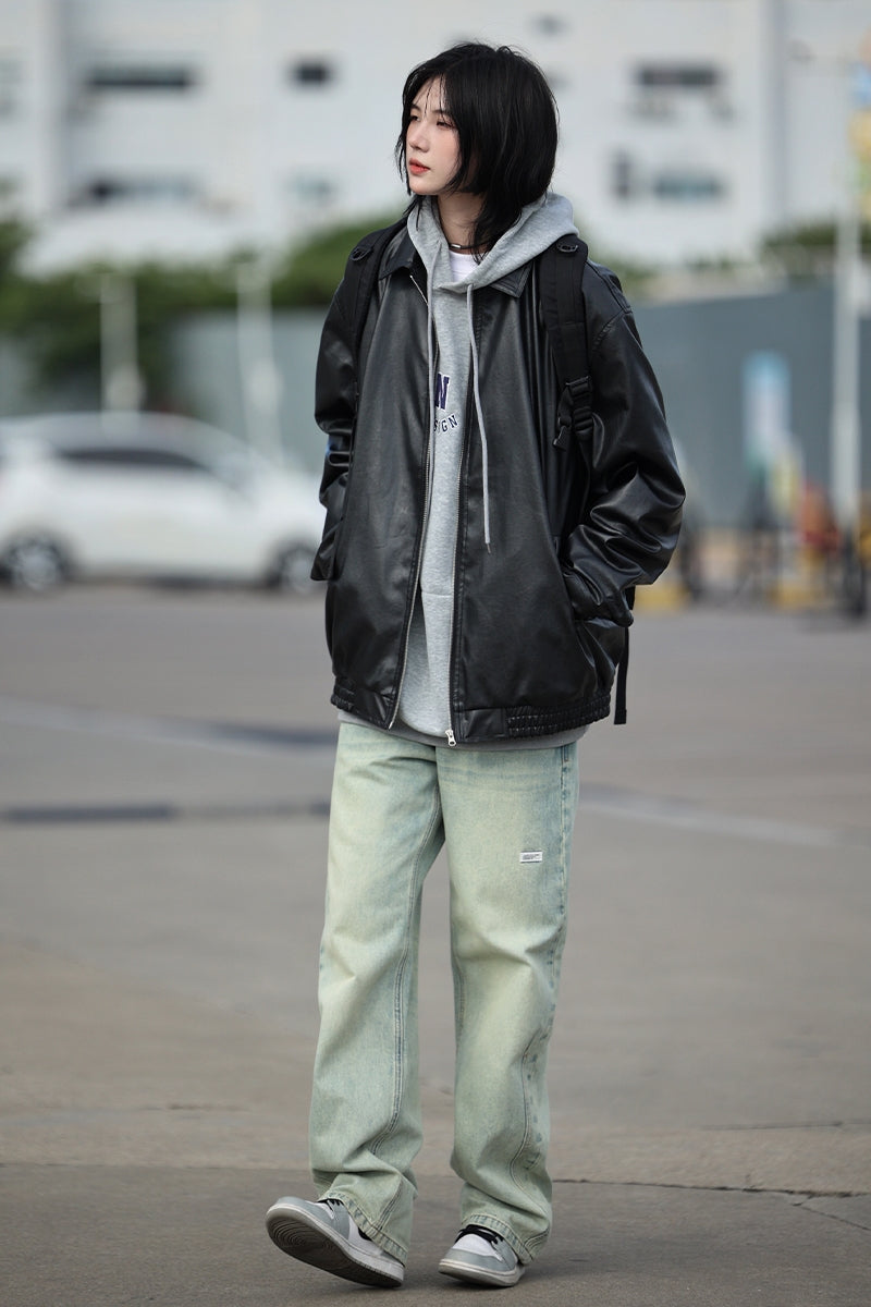 【Oneblue Shop】2023秋季ワイドフィットジーンズ Ls2311032