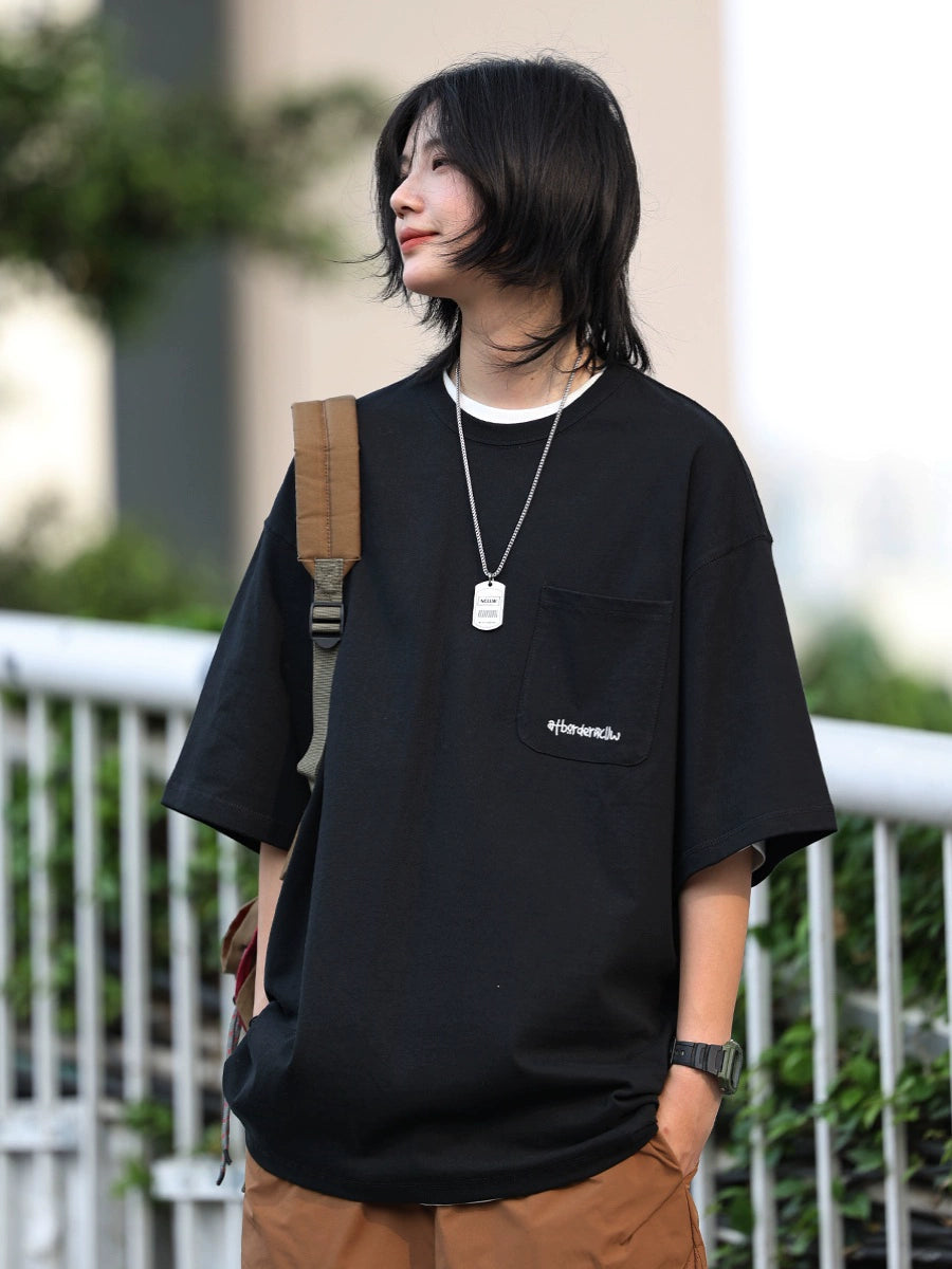 ラウンドネックシンプルTシャツ -T-shirt LS24060515