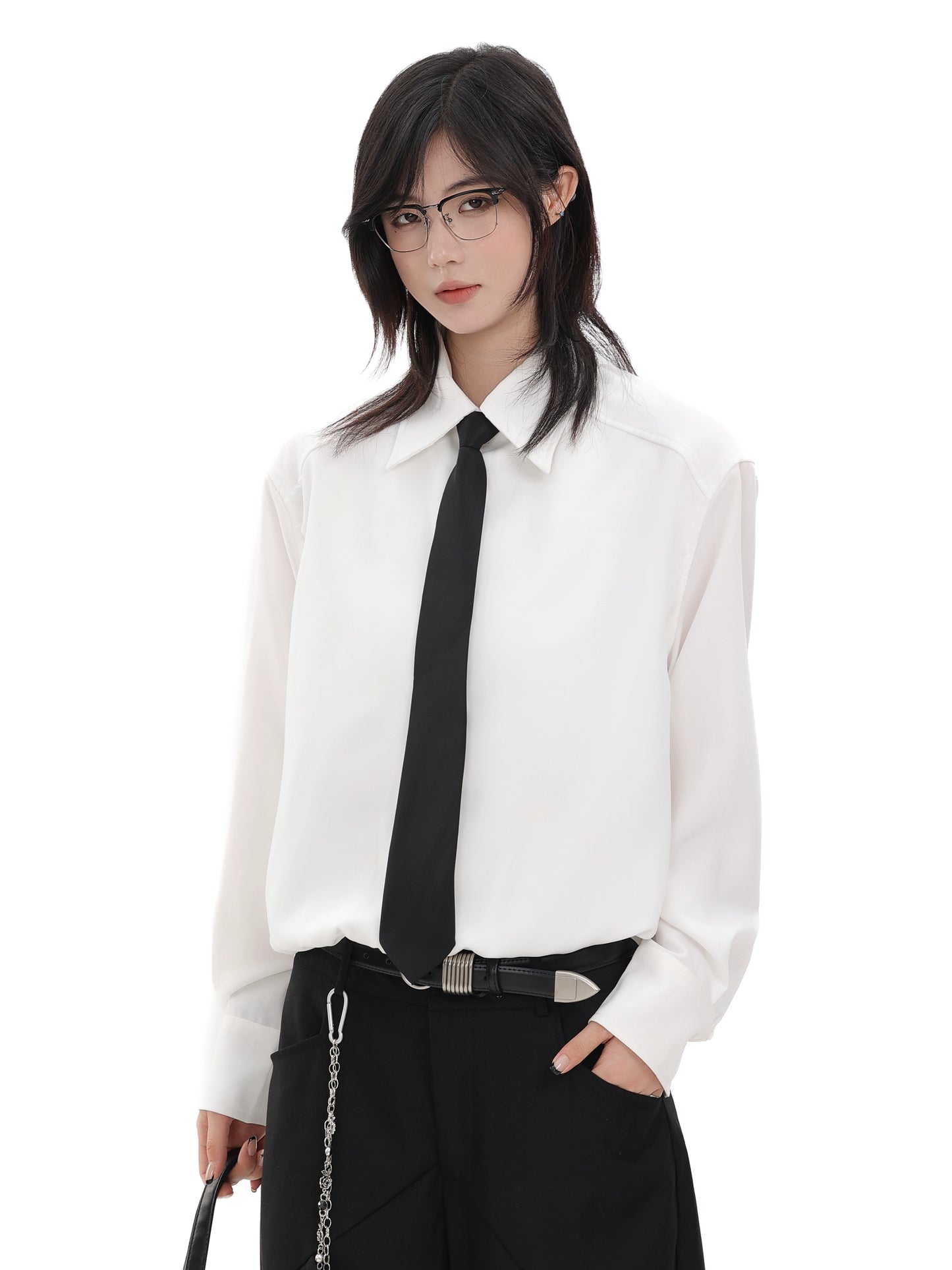 【Oneblue Shop】ギャザーヘムシャツジャケット / Gather Hem Shirt Jacket LS202510021