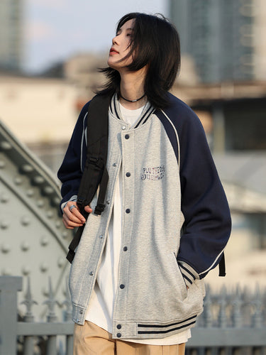【Oneblue Shop】秋冬ノーカラーベースボールジャケット LS2320261