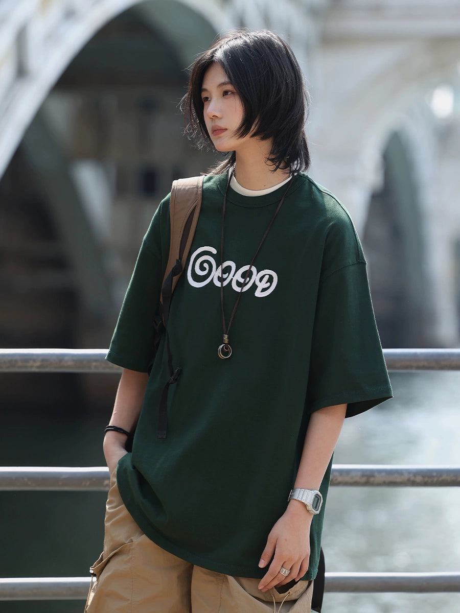 【OneBlue Shop】NCLLW ナチュラルコットンラウンドネックTシャツ LS2404035