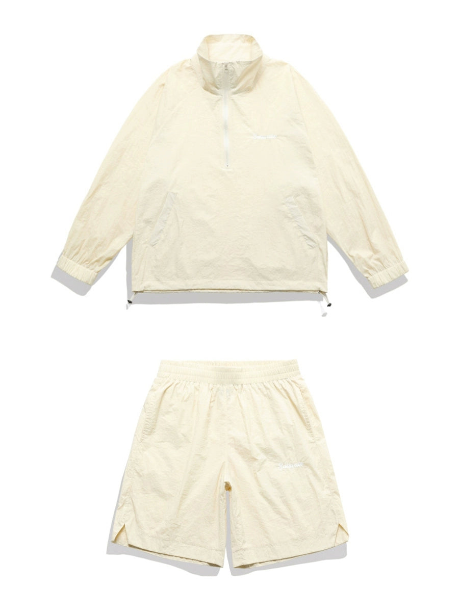 【Oneblue Shop】Ncllw UPF50+UVカット吸水速乾ラッシュガード上下セットパーカー&パンツ接触冷感ストレッチ ls2404203