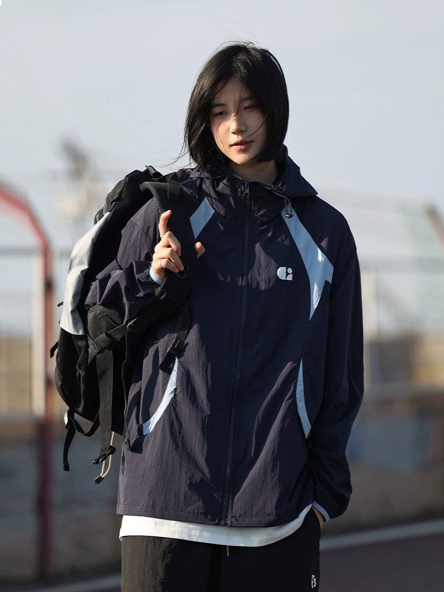 【Oneblue Shop】UVカットのゆったりフード付きジャケット -Overcoat LS2406127