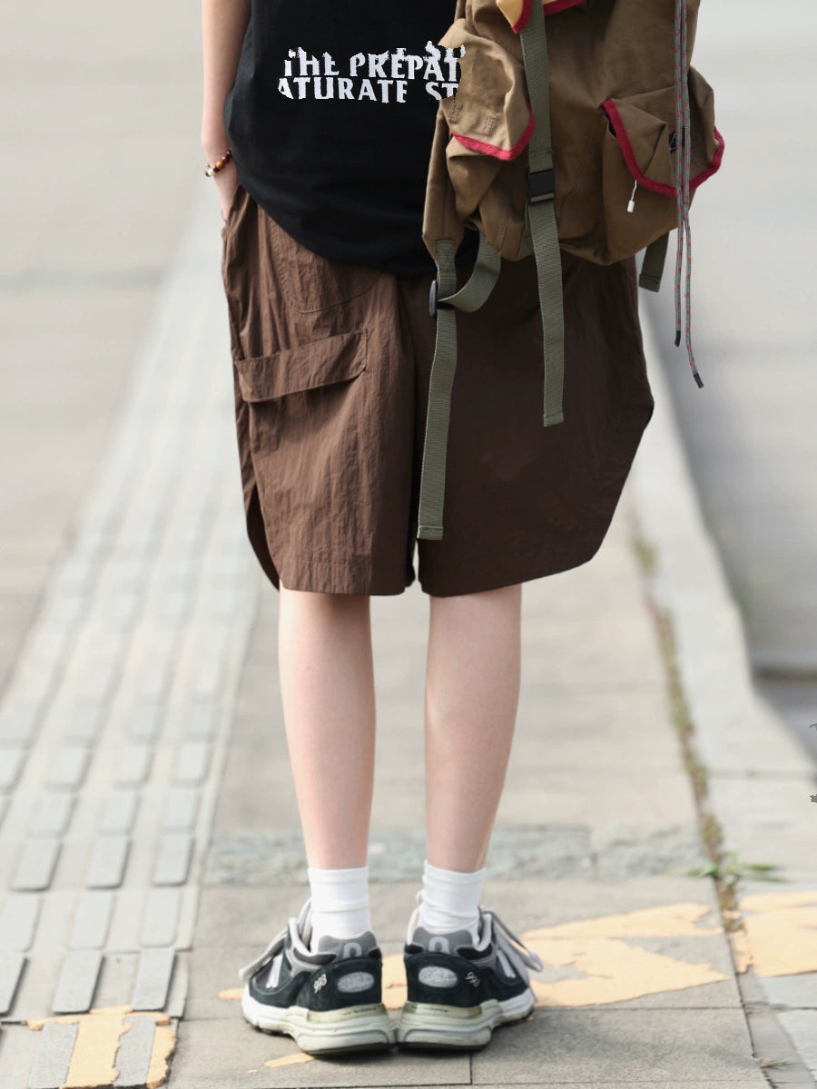 【Oneblue Shop】ゆったりストレートワークパンツ -Shorts LS2406057