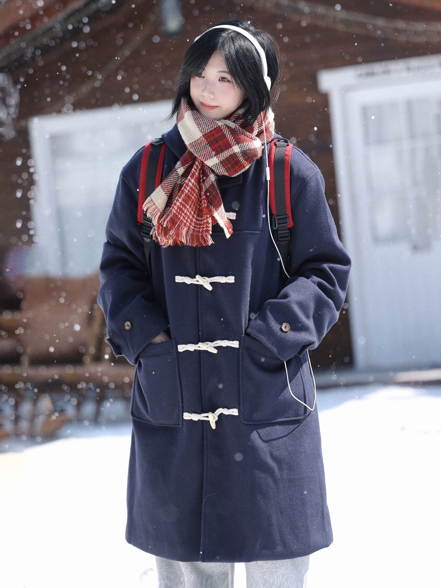 【Oneblue Shop】ロングコート冬用ウールジャケット / Long Coat for Winter LS202411041