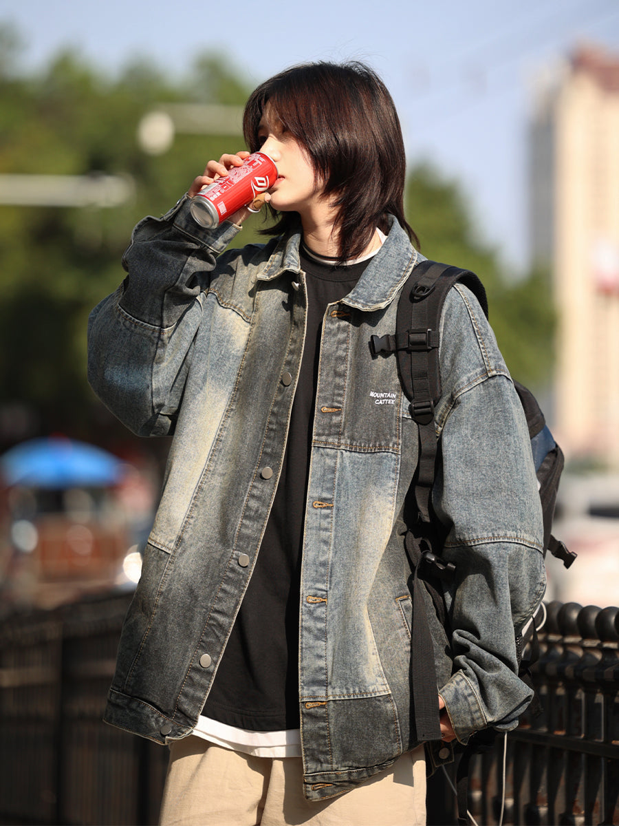 【Oneblue Shop】加工デニムジャケット ナンバーナインデニム LS233301